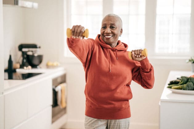 senior woman exercising